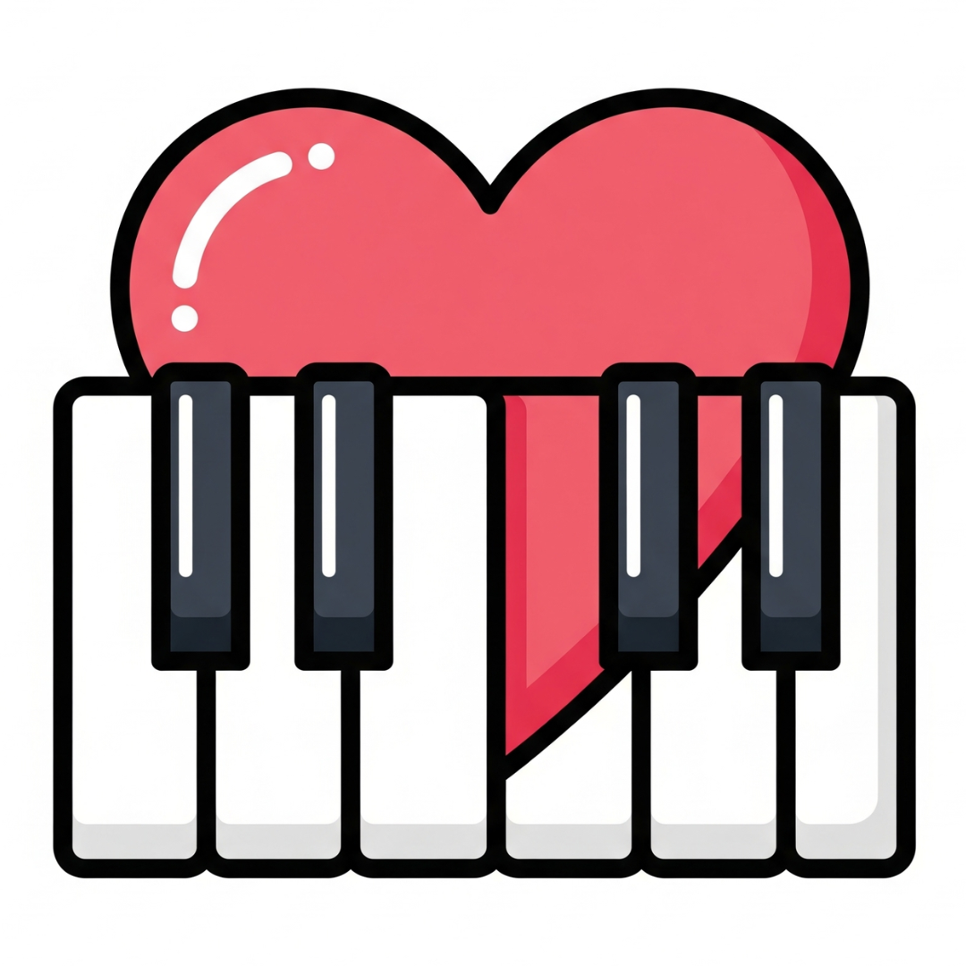 Icono de material de piano personalizado